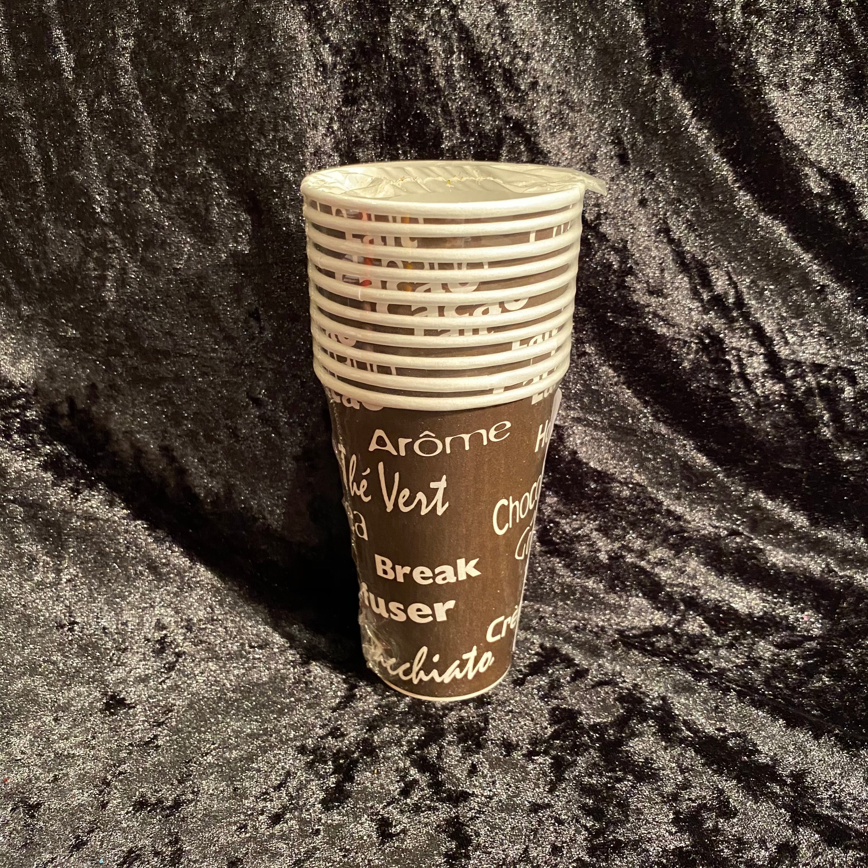 10 gobelets carton thé chocolat 36 cl