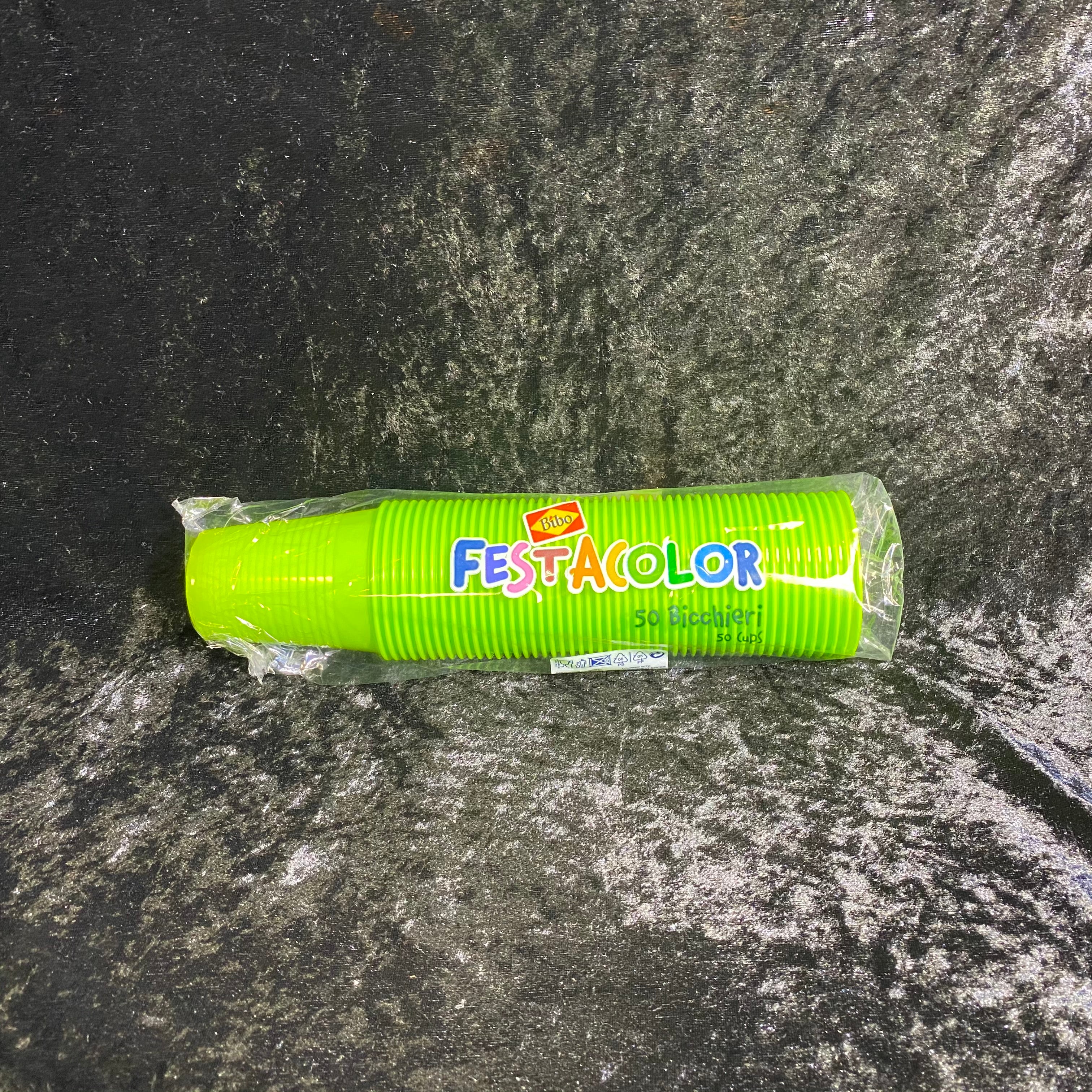 50 Plain Apple Green 20cl Plastic Cups