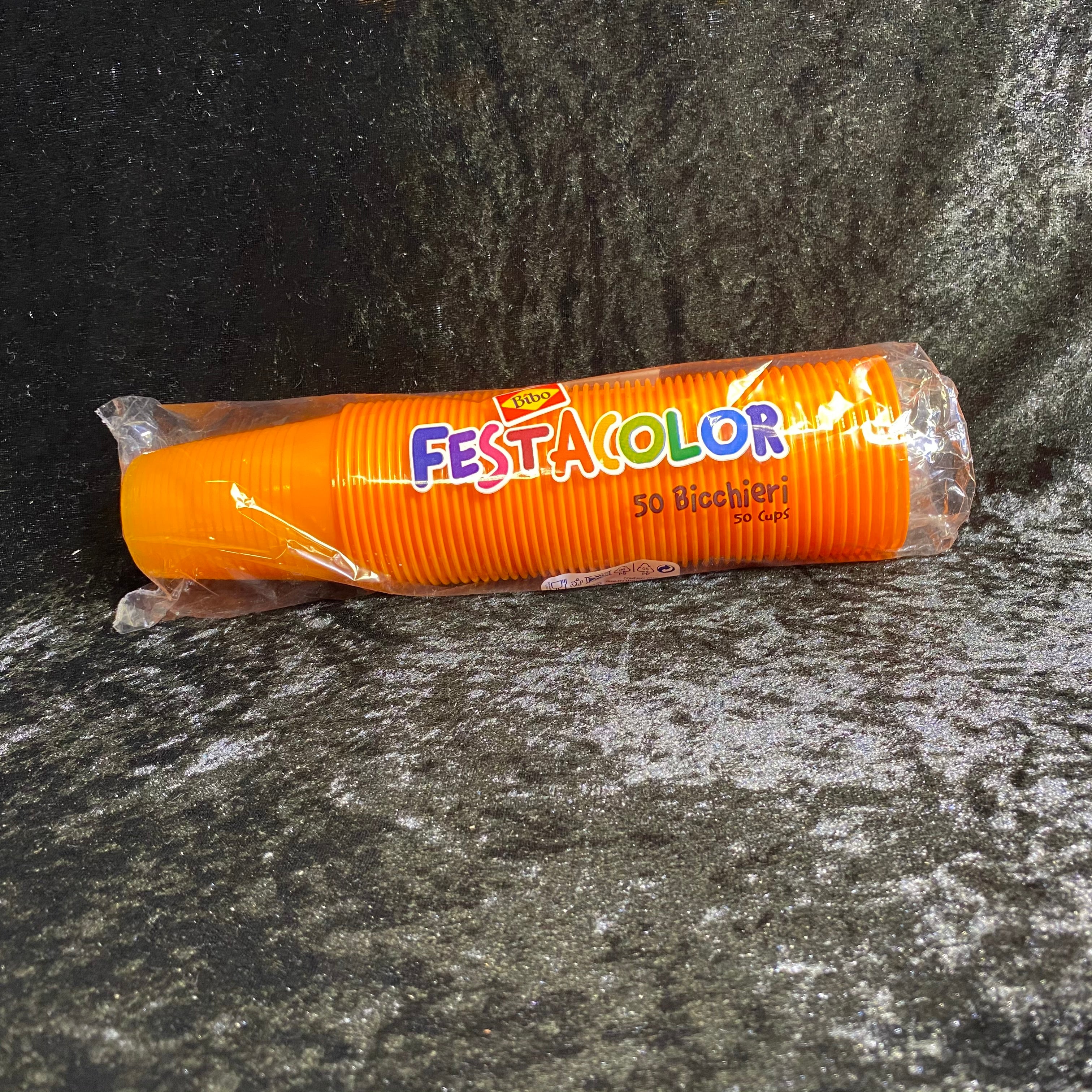 50 Gobelets 20 cl plastique Uni clementine