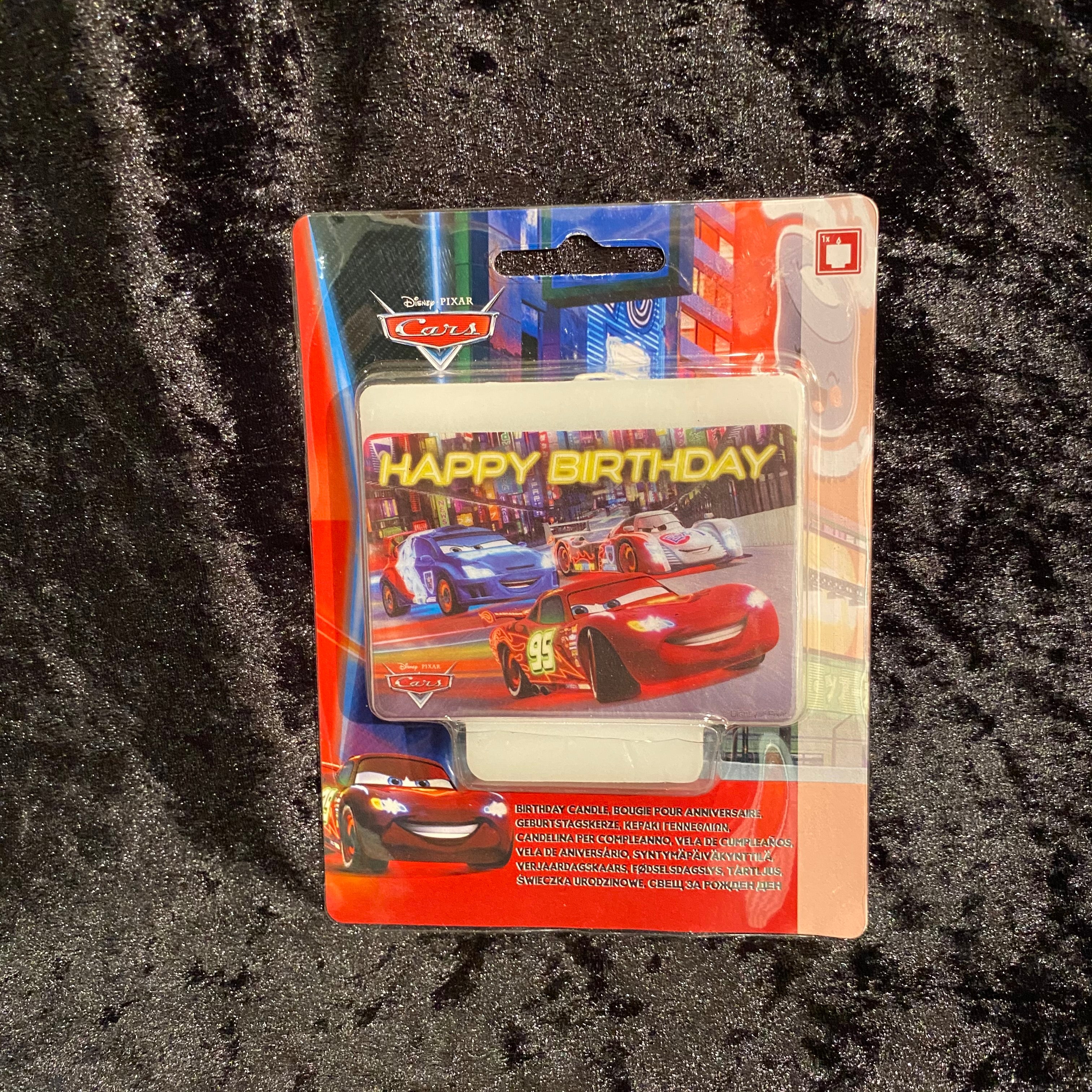 Neon Cars decorative candle