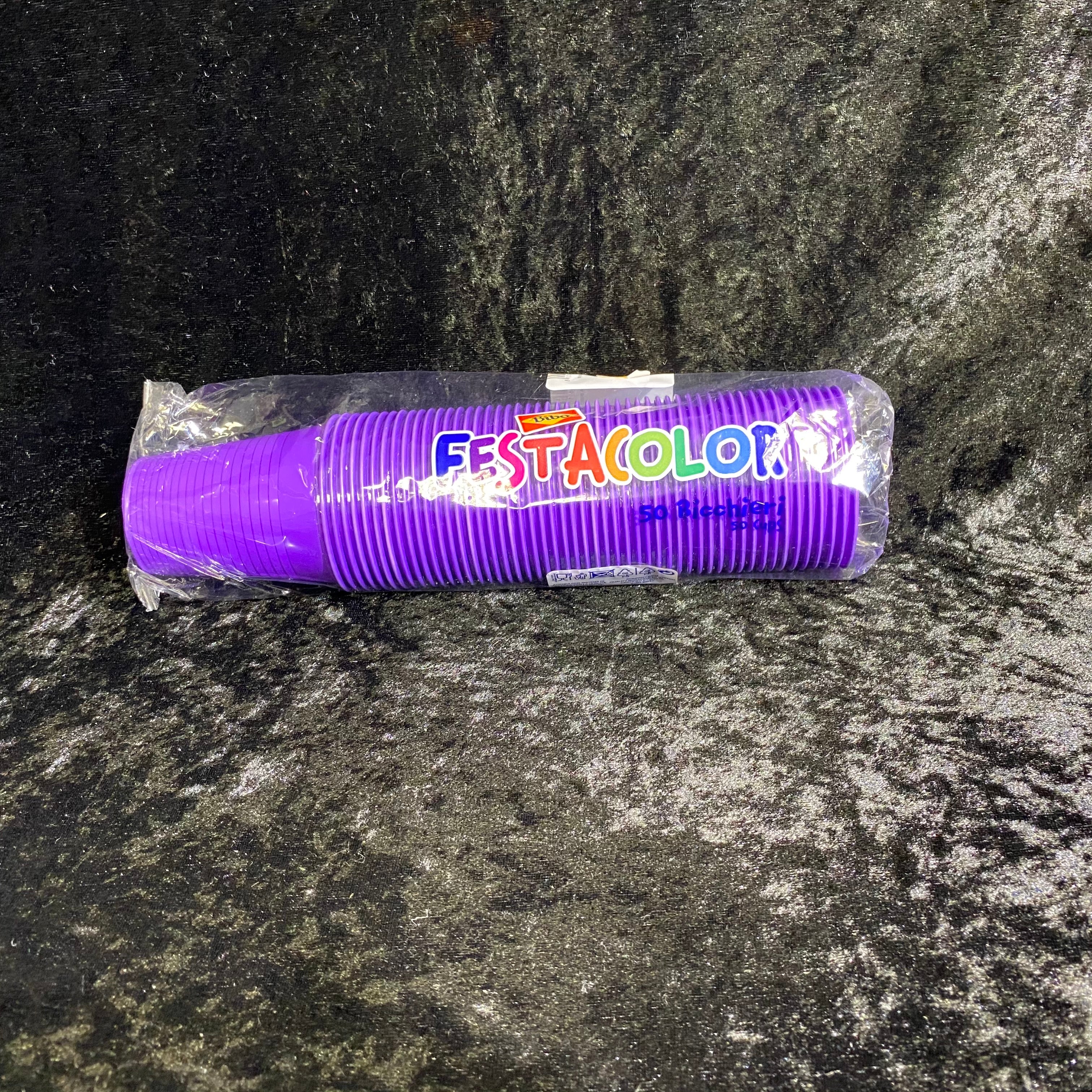 50 Gobelets 20 cl plastique Uni violet